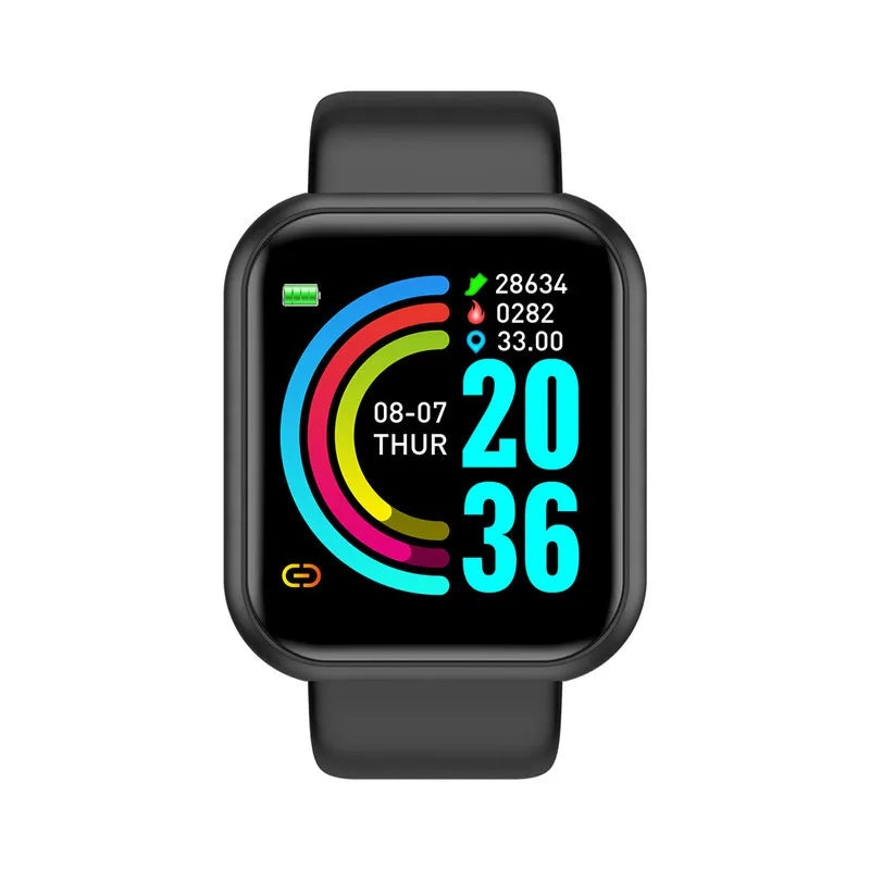 Sports Smartwatch Women Bracelet Men Smart Watch connected Music Control Player Fitness Step Sleep Monitor Y68 D20 Alarm Clock