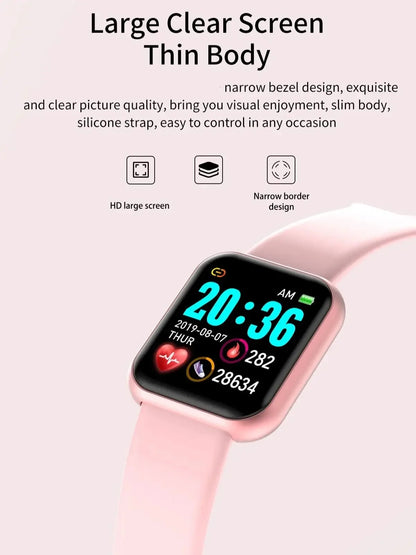 Sports Smartwatch Women Bracelet Men Smart Watch connected Music Control Player Fitness Step Sleep Monitor Y68 D20 Alarm Clock