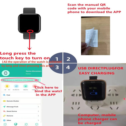 Sports Smartwatch Women Bracelet Men Smart Watch connected Music Control Player Fitness Step Sleep Monitor Y68 D20 Alarm Clock