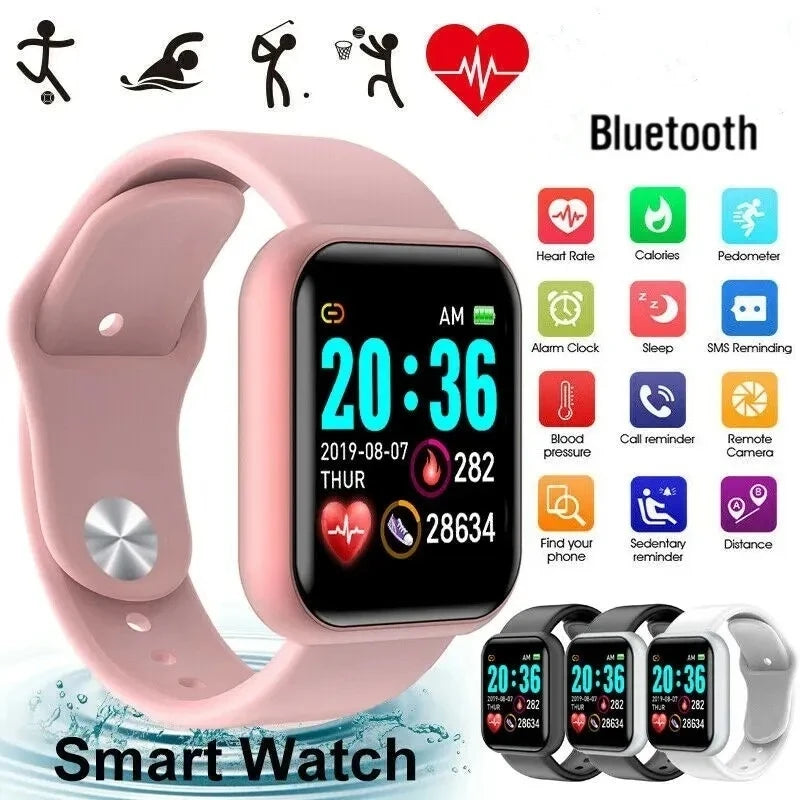 Sports Smartwatch Women Bracelet Men Smart Watch connected Music Control Player Fitness Step Sleep Monitor Y68 D20 Alarm Clock