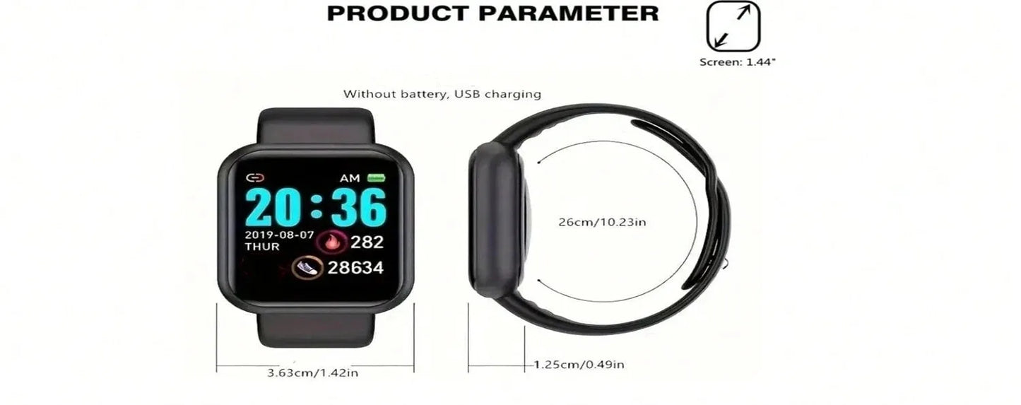 Sports Smartwatch Women Bracelet Men Smart Watch connected Music Control Player Fitness Step Sleep Monitor Y68 D20 Alarm Clock